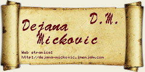 Dejana Micković vizit kartica